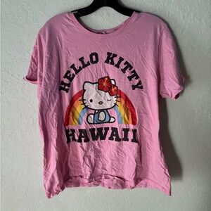 Hello Kitty Pink Rainbow Hawaii Tee
